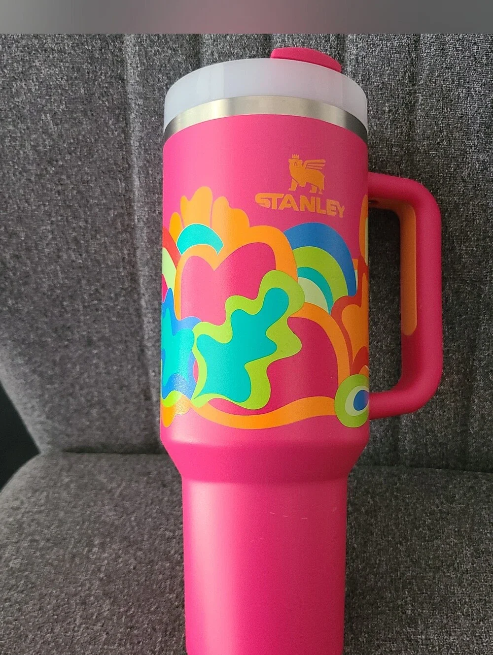 Authentic Stanley Cup Exclusive 40oz Quencher H2.0 Tumbler Tropical Wave
